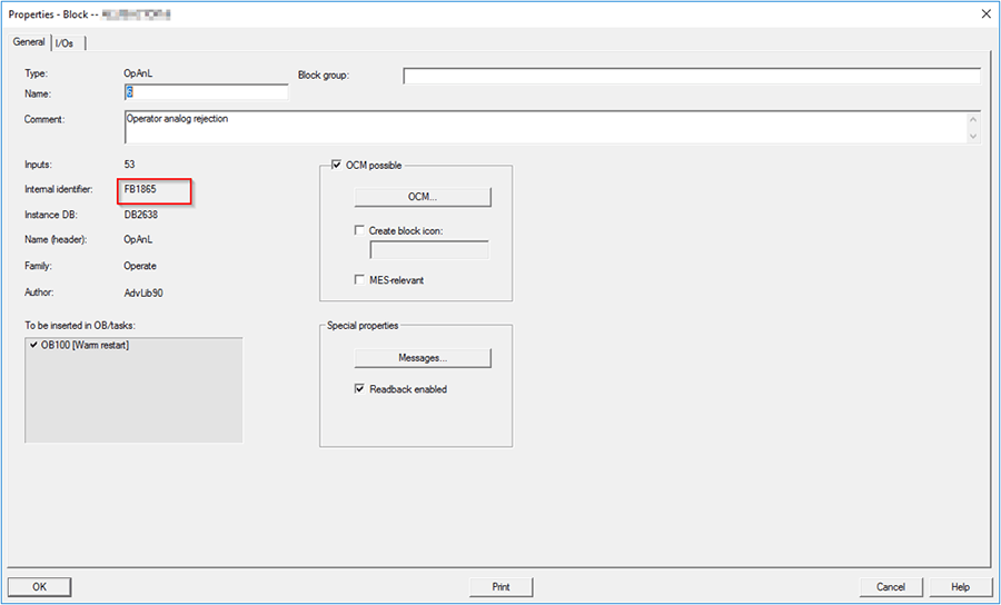 Library block variable attributes